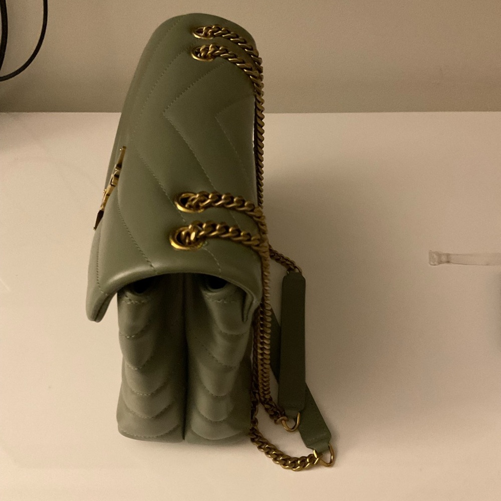 Brand New SS23 Yves Saint Laurent LouLou bag (small). In newest color Sage Green - Picture 6 of 10